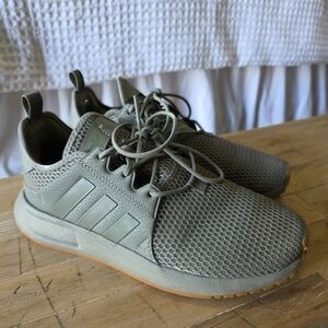 Adidas Khaki Sneakers with Tan Sole